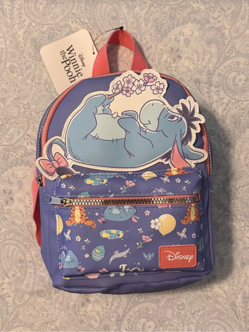 Disney Eeyore of Winnie the Pooh Mini Faux Pebbled Leather Backpack